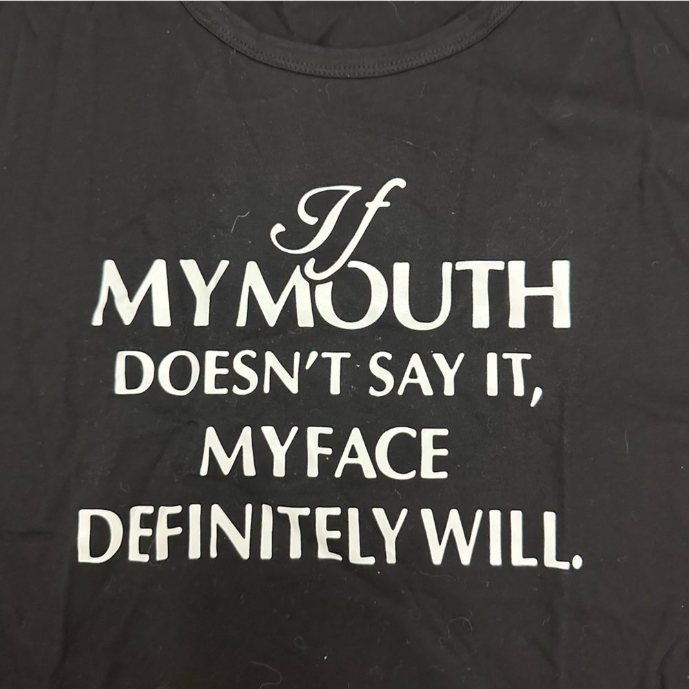 Women’s Short Sleeve Black & White Graphic Scoop Neck Statement T-Shirt- Size XL - Picture 4 of 4